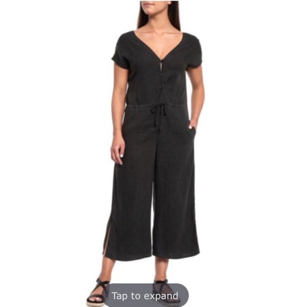 Anthropologie Cloth & Stone 100% Linen jumpsuit L - Picture 8 of 8